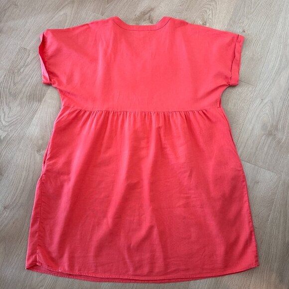 Linen Blend Tunic Dress sz XXL - Coral - Picture 6 of 13